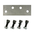 Floor scraper repair kit with an MTL plate and four sets of bolts, nuts and washers