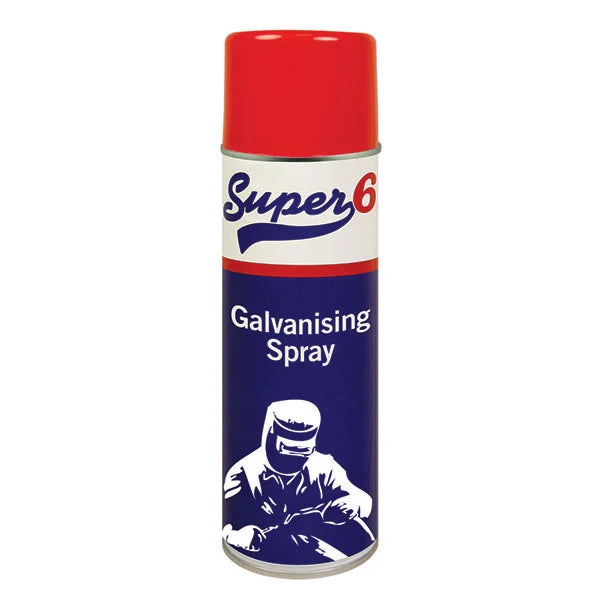 Super 6 300ml Galvanising Spray aerosol can - zinc-rich corrosion protection spray