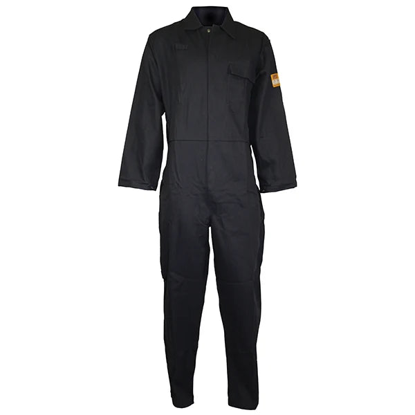 SWP navy flame retardant boiler suit – FR certified fabric, breathable one-piece coverall for hazardous work environments including welding, oil & gas, and electrical industries