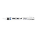 Markal Paint-Riter valve action white liquid paint marker – fast-drying, xylene-free, Dura-Nib medium bullet tip, metal barrel, industrial marking