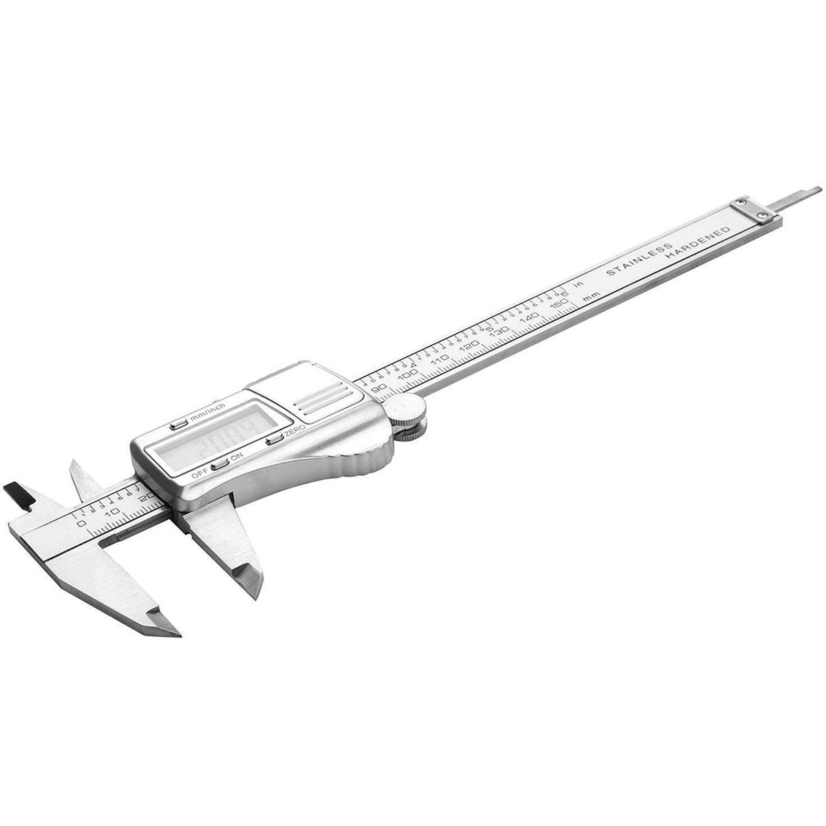 Digital Vernier Caliper 150mm in Stainless Hardened Steel with LCD display, mm/inch switching