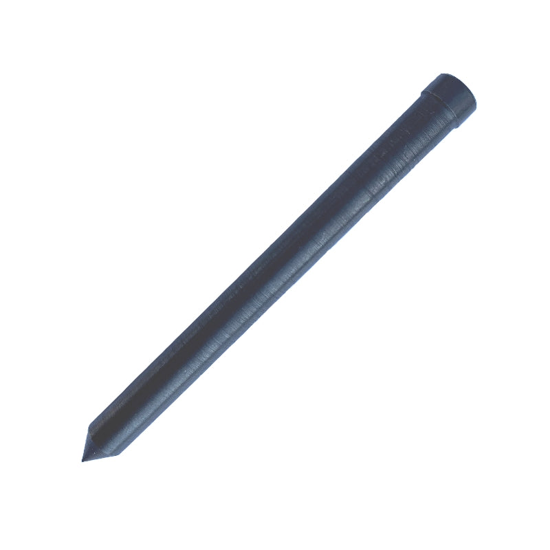 Castlebrook Pilot Pin for HSS Rotabor Broach Cutters with pointed tip, available in 77mm and 102mm lengths