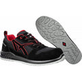Albatros Clifton Low S3 SRC safety shoe Black Red pair showing sole and upper