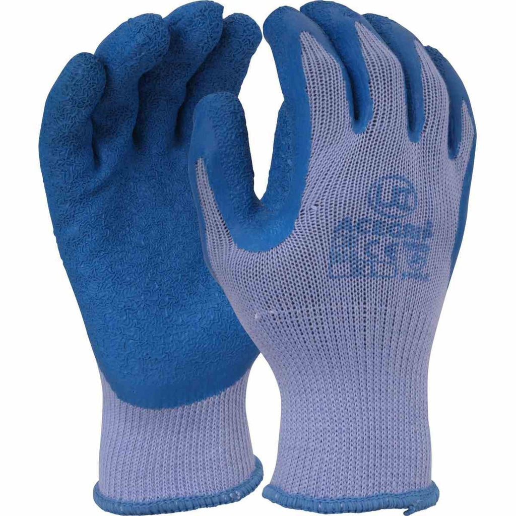 Blue AceGrip®-RP latex-coated glove with polycotton liner