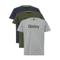 Bisley BKT064 logo cotton t-shirt - army green, grey marle and navy colourways