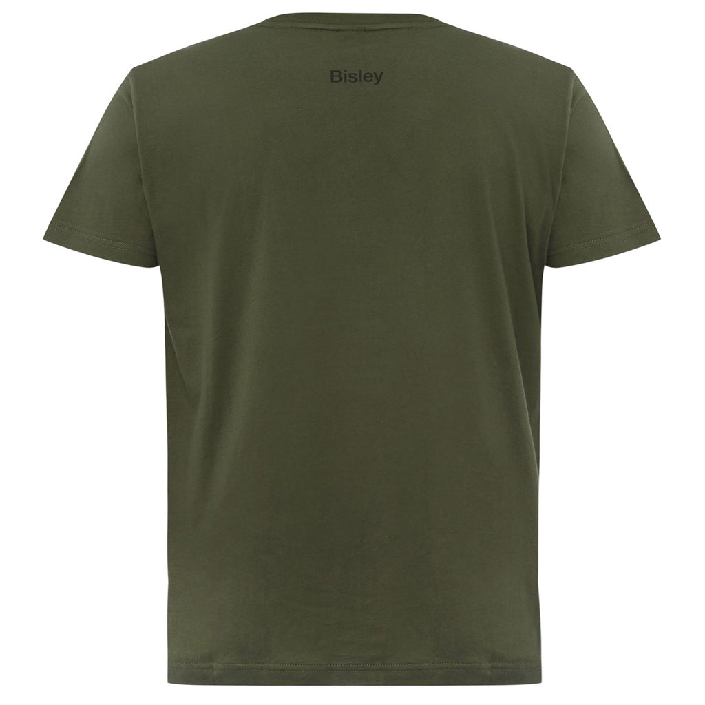 Bisley BKT064 t-shirt army green back view