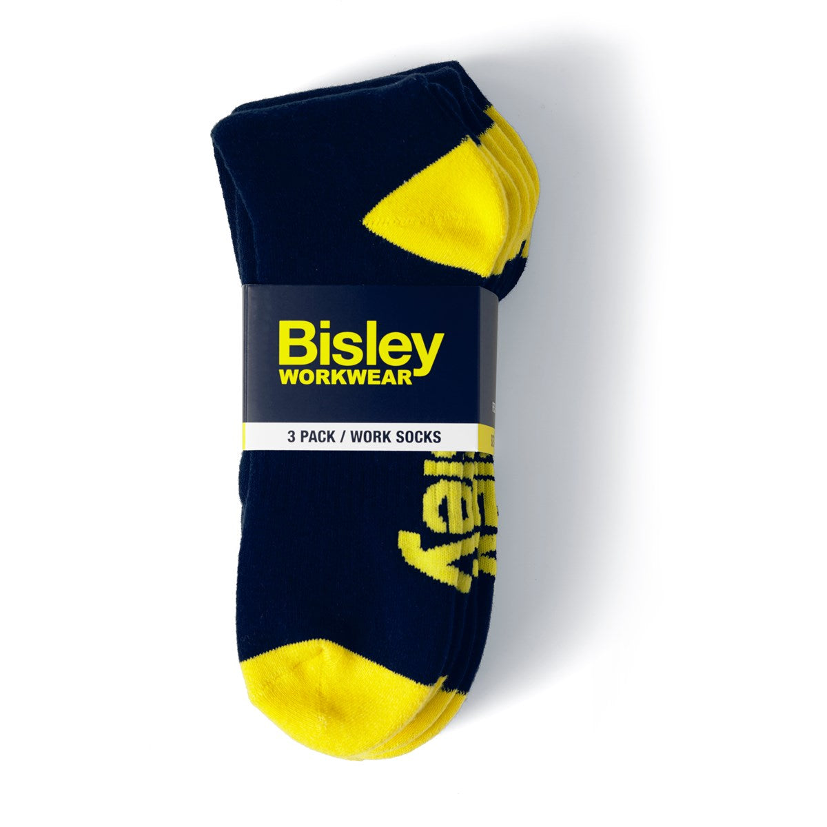 Bisley UKSX7210 antibac work socks pack of 3 in navy - Bisley Workwear packaging