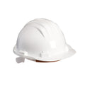 CL5RS white HDPE safety helmet with 6-point slip ratchet harness – EN397:2012 & EN50365:2002 certified, electrical protection to 1000V AC PPE head protection