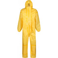DBX650 yellow hooded premium coverall, front view