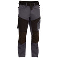 Bisley EPC4201 Concept 4-Way Stretch Trousers in charcoal grey and black – reinforced knees, holster pocket, slim fit stretch fabric
