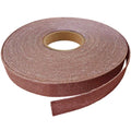 25mm wide aluminium oxide emery cloth roll 50m - red/brown abrasive