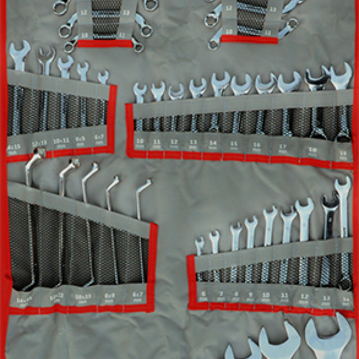 Jefferson JEFCSS50 spanners organised in the storage pouch
