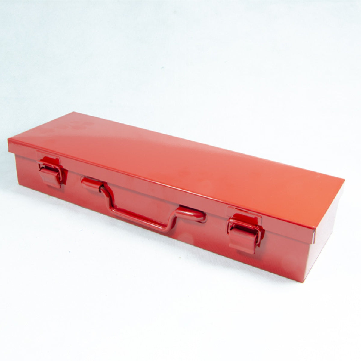 Closed red metal carry case for Jefferson 13-piece impact socket set