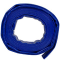 Blue Jefferson 25mm x 10m layflat water discharge hose rolled into a coil, JEFLFLHO5025-10