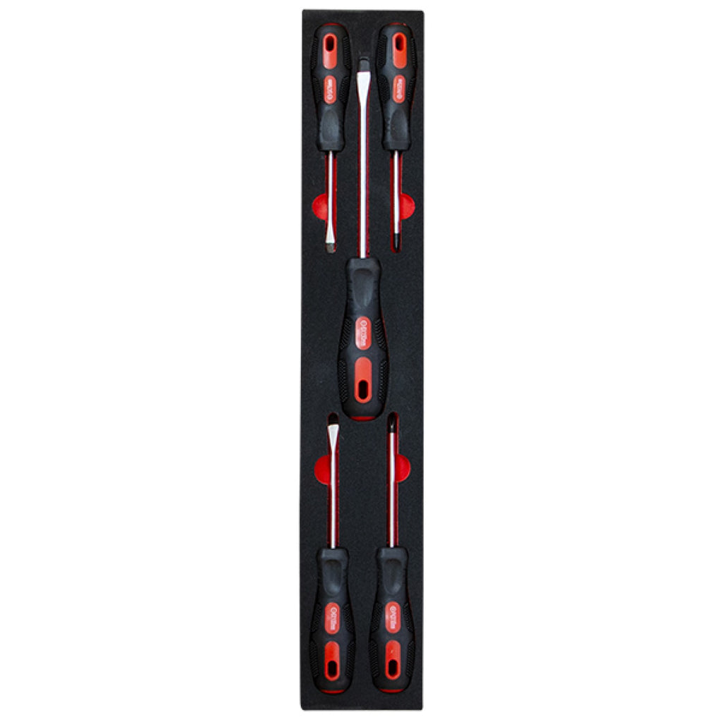 Tray with sockets and ratchet wrench