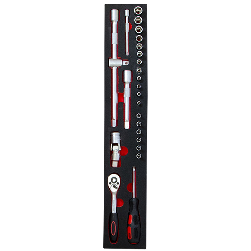 Tray containing five screwdrivers
