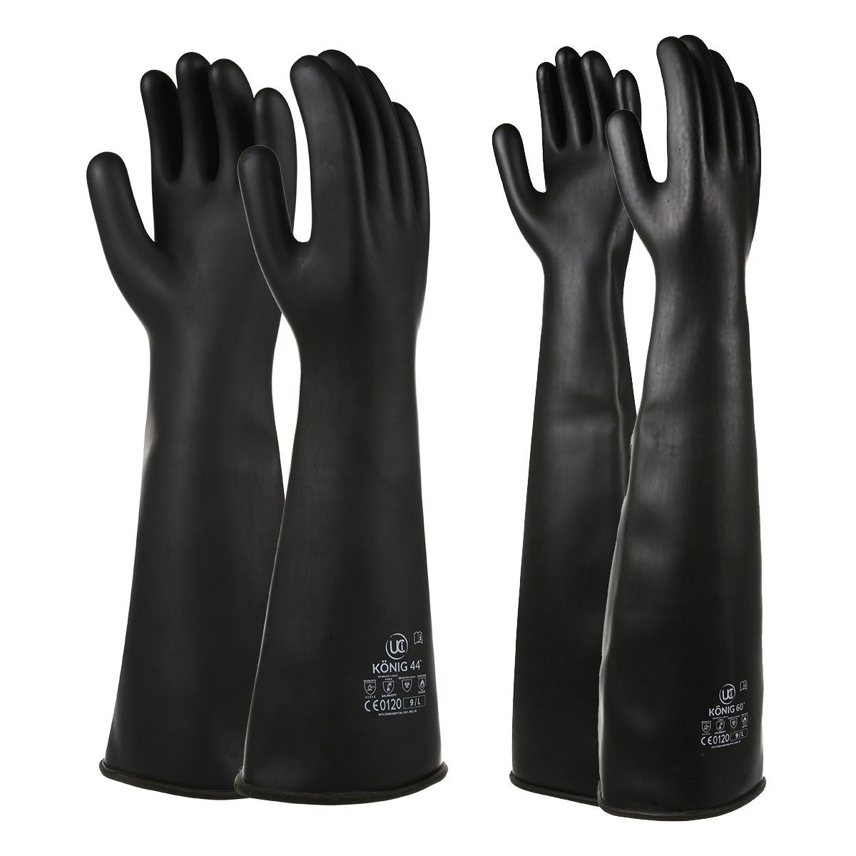 König 44cm and 60cm Chemical and Heat Resistant Rubber Gauntlet