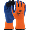 UCI Koolgrip Thermal Work Gloves – orange acrylic liner with blue latex crinkle grip coating