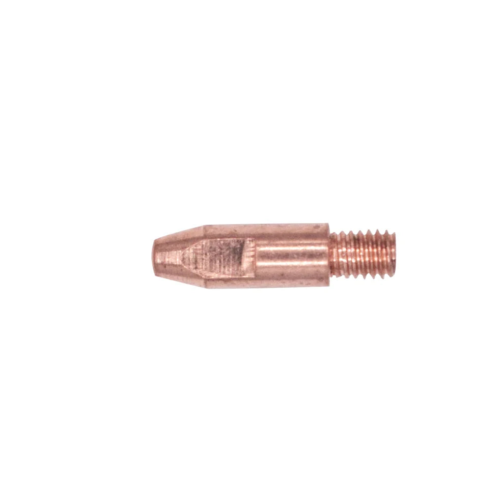 SWP Binzel Compatible MIG Torch Contact Tip in Copper with threaded M8 base, Pack of 50