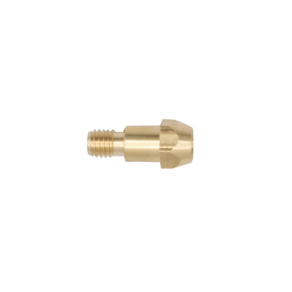 SWP M36 MSP360 Binzel Compatible Short Tip Adaptor for M8 Tips - brass construction with threaded fitting