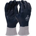 UCI NCN-FC Fully Coated Blue Nitrile Work Gloves – navy nitrile full coating on grey nylon liner, EN388:2016 rated