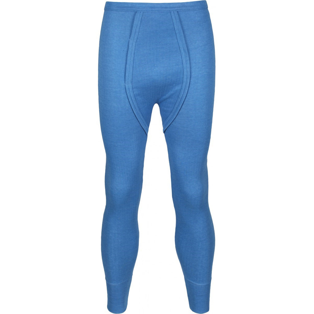 Thermal long john underwear in blue - snug fitting acrylic thermal base layer for cold conditions