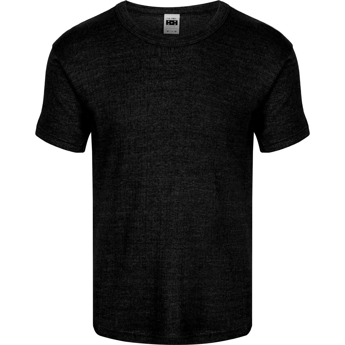 Thermal short sleeve vest in black - warm acrylic base layer