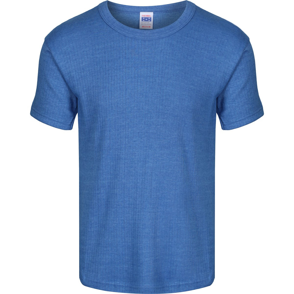 Thermal short sleeve vest in blue - warm acrylic base layer