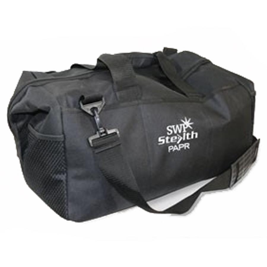 Black SWP Stealth PAPR carry bag with handles and adjustable shoulder strap