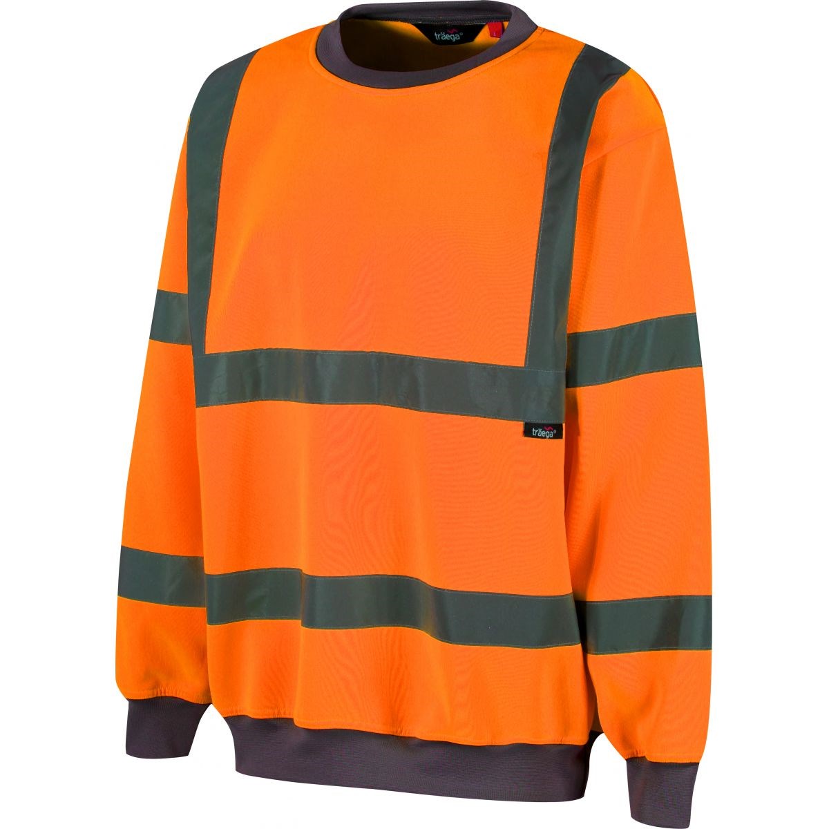 TSW12 hi-vis orange sweatshirt side view, RIS-3279-TOM rail tested