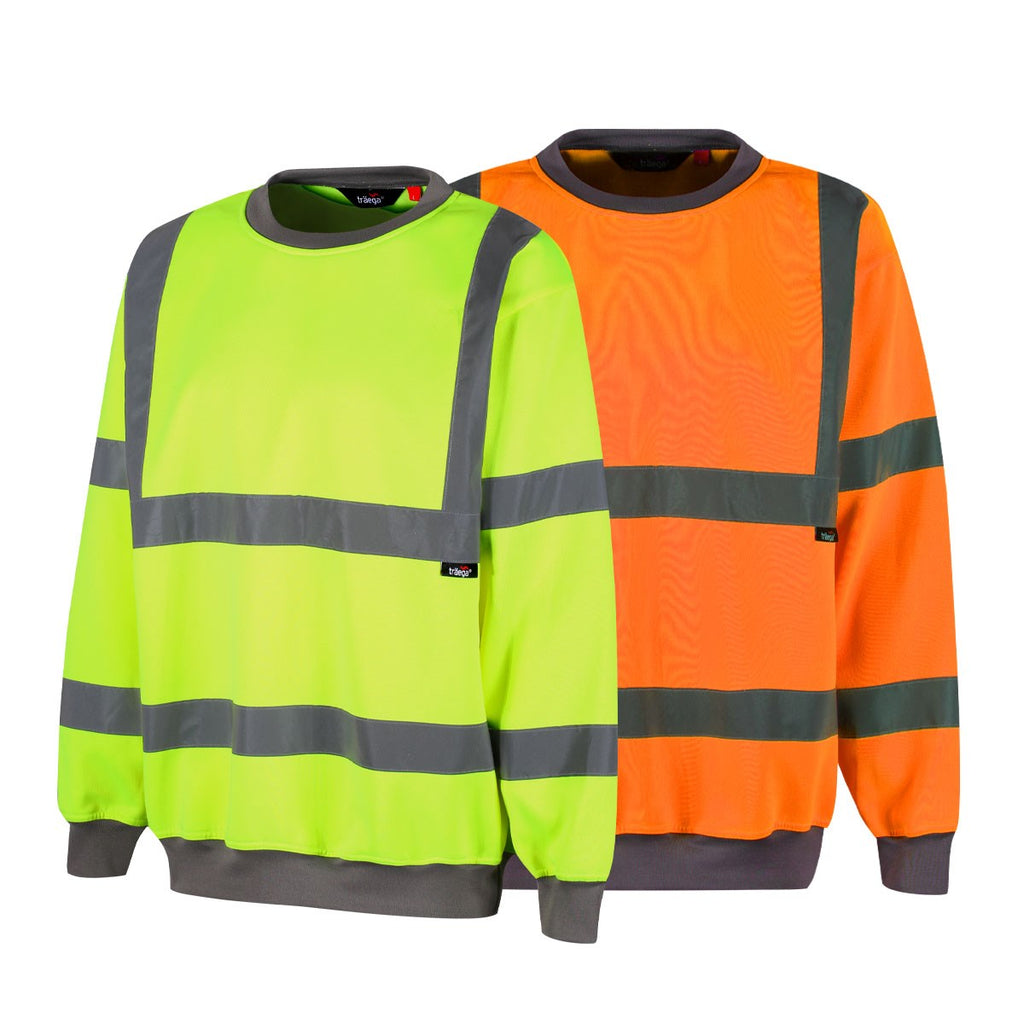 TSW12 hi-vis Class 3 sweatshirt in yellow and orange with band and brace reflective tape
