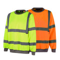 TSW12 hi-vis Class 3 sweatshirt in yellow and orange with band and brace reflective tape