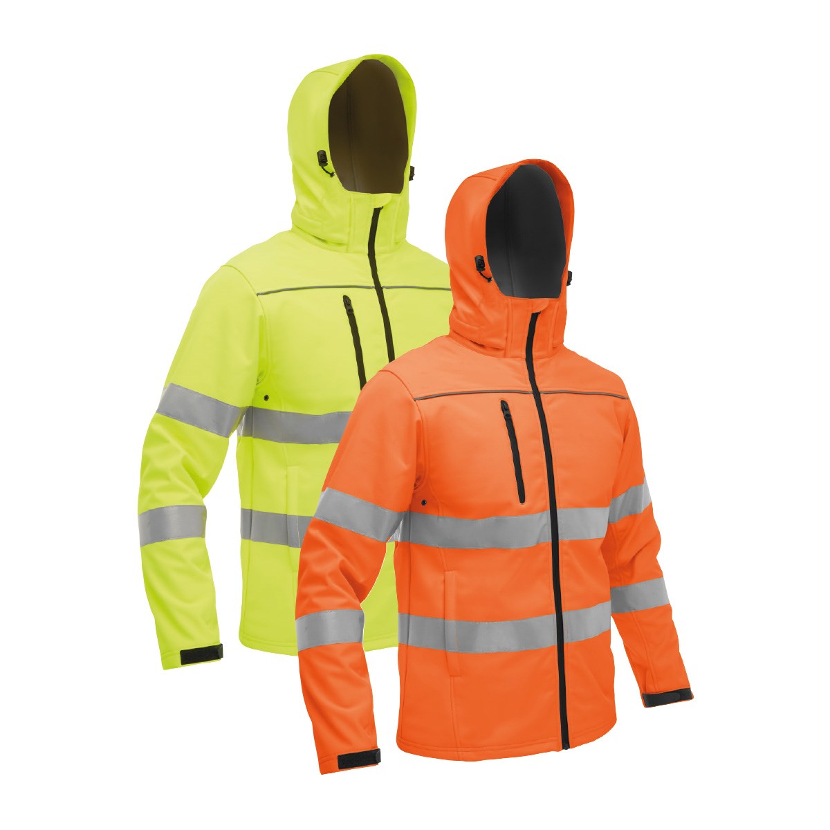 Bisley UKJ6069T Hi-Vis Softshell Jacket in Yellow and Orange colourways