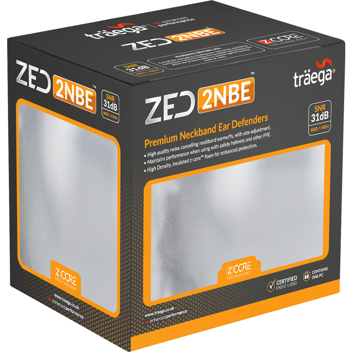 Traega ZED2-NBE neckband ear defenders 31 SNR - product box