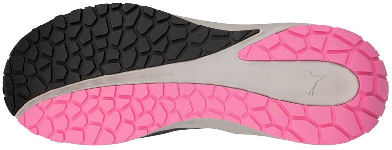 PUMA Safety Celerity Knit Pink Low S1PS ESD safety shoe MOTION WNS sole pink grey tread pattern