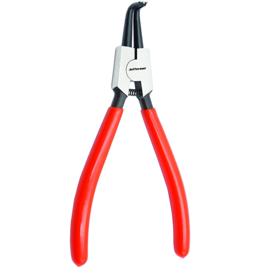 Jefferson straight nose circlip pliers with red rubber handles