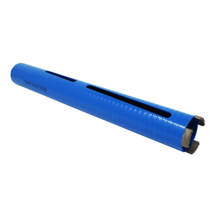 Premier Diamond P5-EDDC Premium Dry Diamond Core Bit – 400mm Long Spiral Barrel with Laser Welded Turret Segments