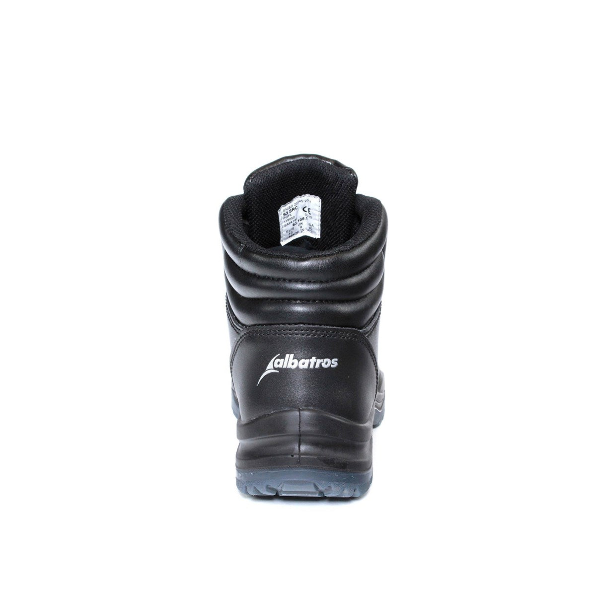 Albatros Gravity CTX Mid S3 WR SRC Safety Boot - side view showing waterproof membrane badge and yellow accent