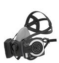 Corpro HM1400 half mask respirator body only side view with twin filters EN140