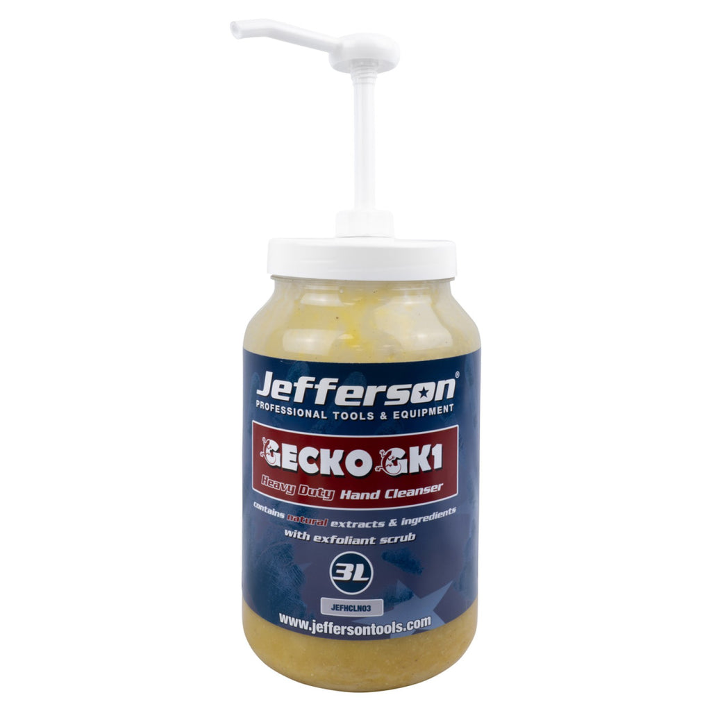 Gecko GK1 3L hand cleanser with pump and lid fitted