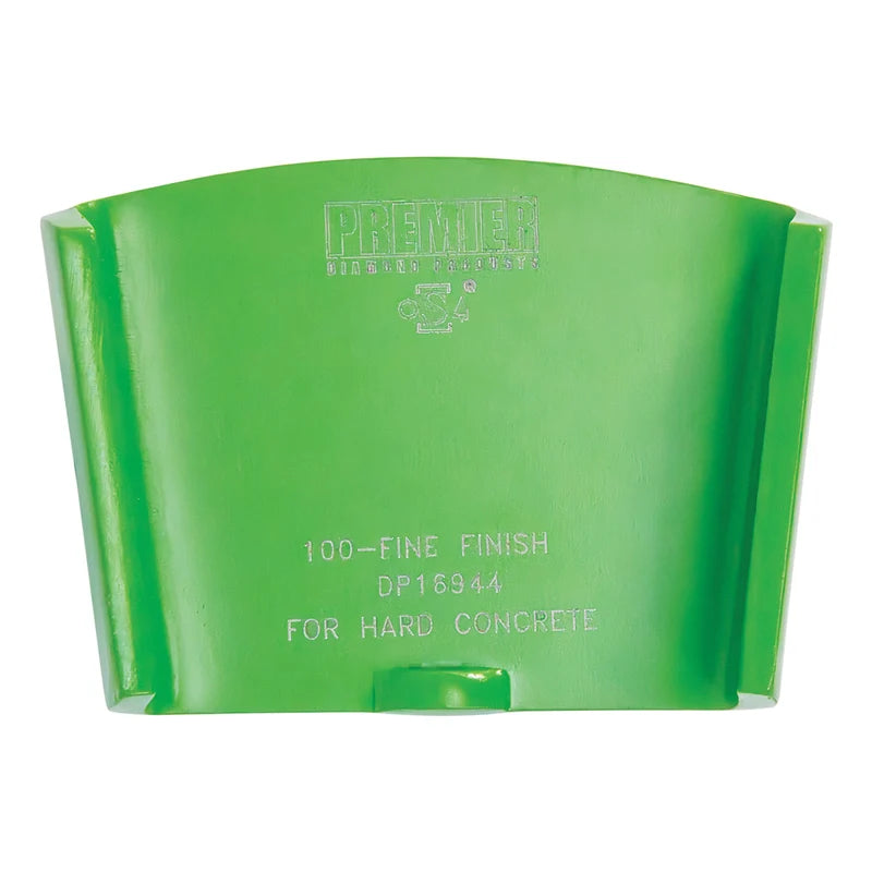 Back of green P6 HTC 100 grit grinding shoe