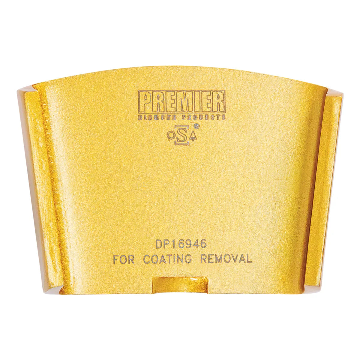 Back of yellow P6 HTC PCD coating removal shoe