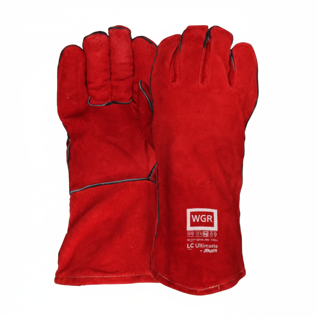 WGR Red Leather Welders Gauntlet